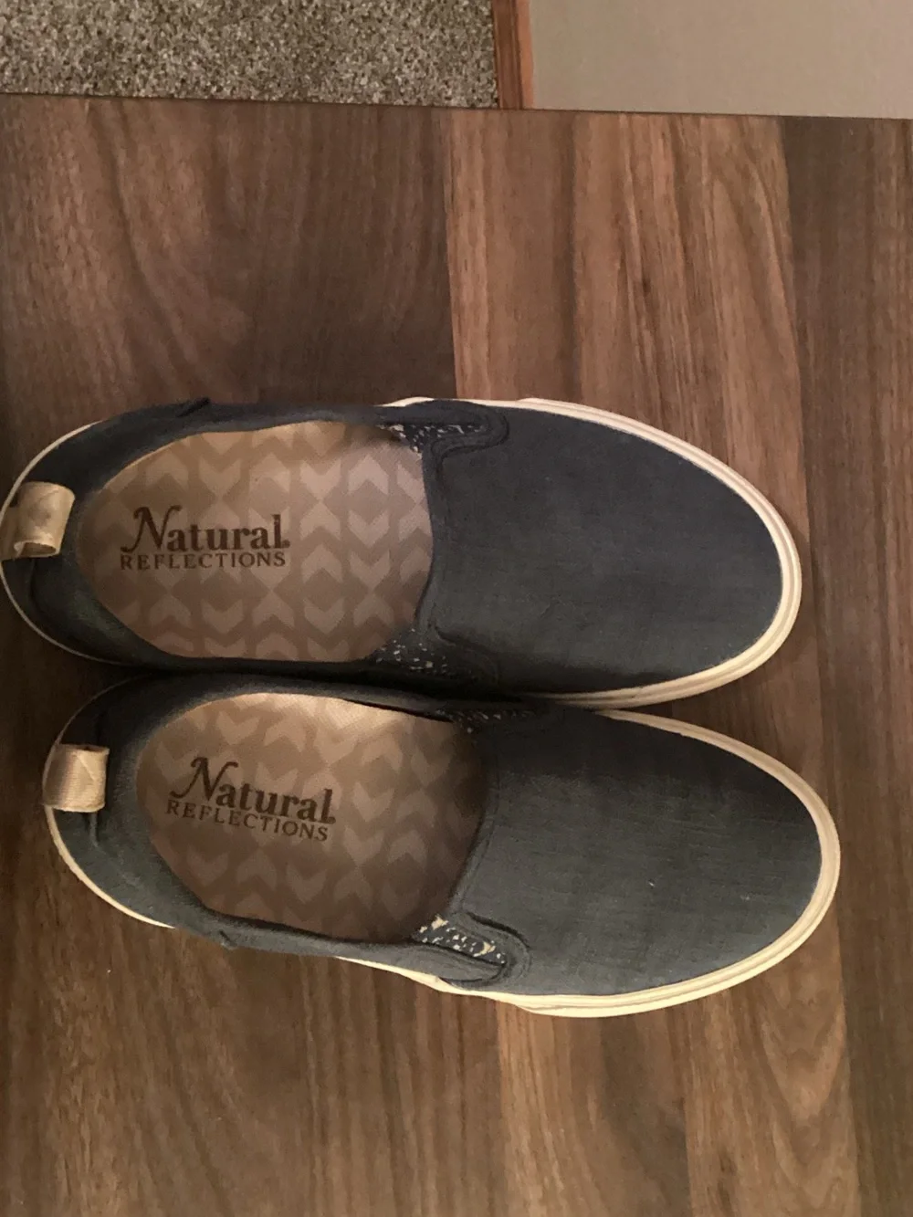 Natural Reflections Men’s Slip-On Canvas Shoes in Charcoal